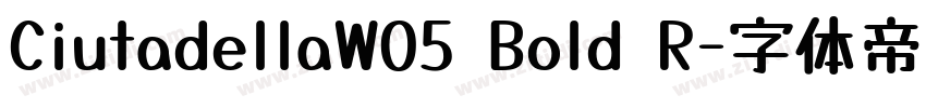 CiutadellaW05 Bold R字体转换